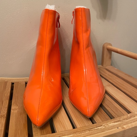 Allegra K Orange High Heel Booties - Size 9.5 - Picture 4 of 9